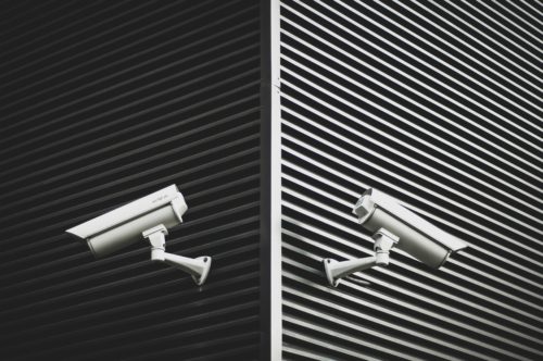 surveillance cameras recording
