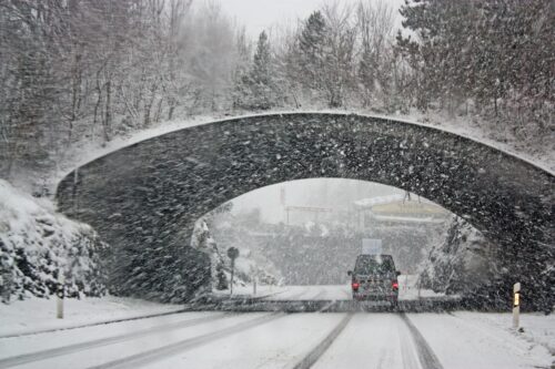 winter driving hazard auto accident